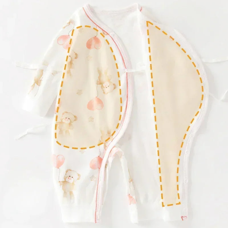 100% Cotton Long Sleeve Kimono Romper - Tree - Bodyfeu