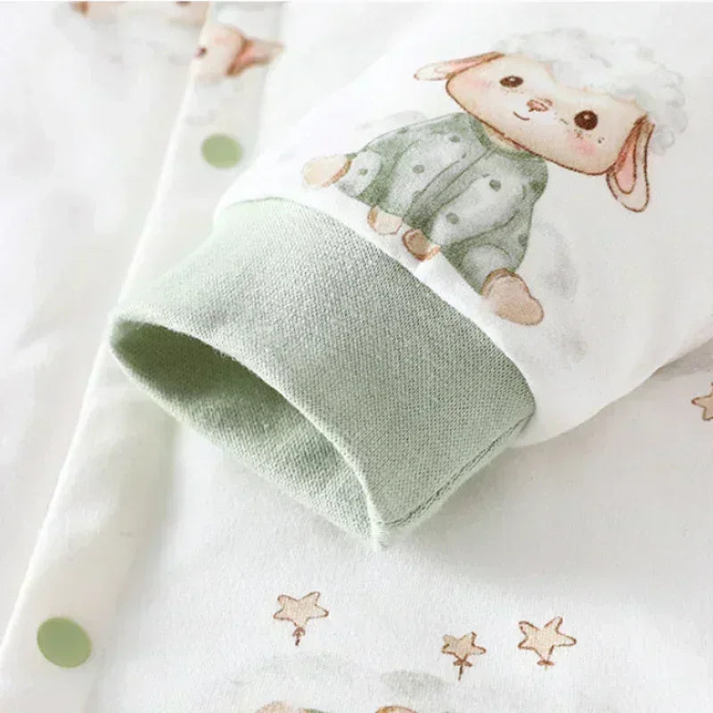 100% Cotton Long Sleeve Quilted Romper - Squirrel - Bodyfeu