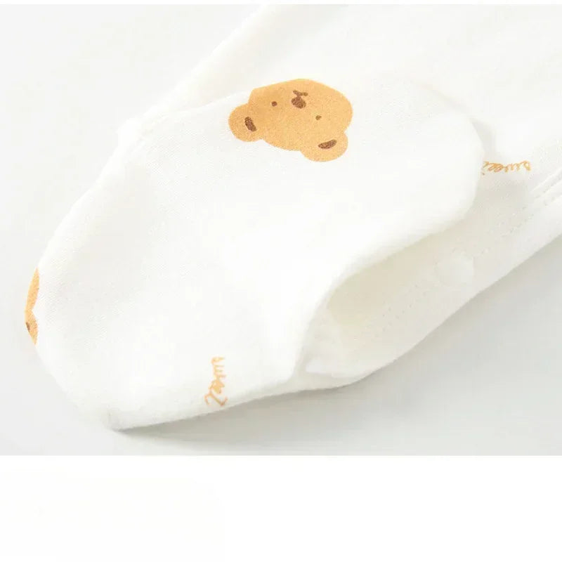 100% Cotton Footed Onesie with Mittens - Planet - Bodyfeu