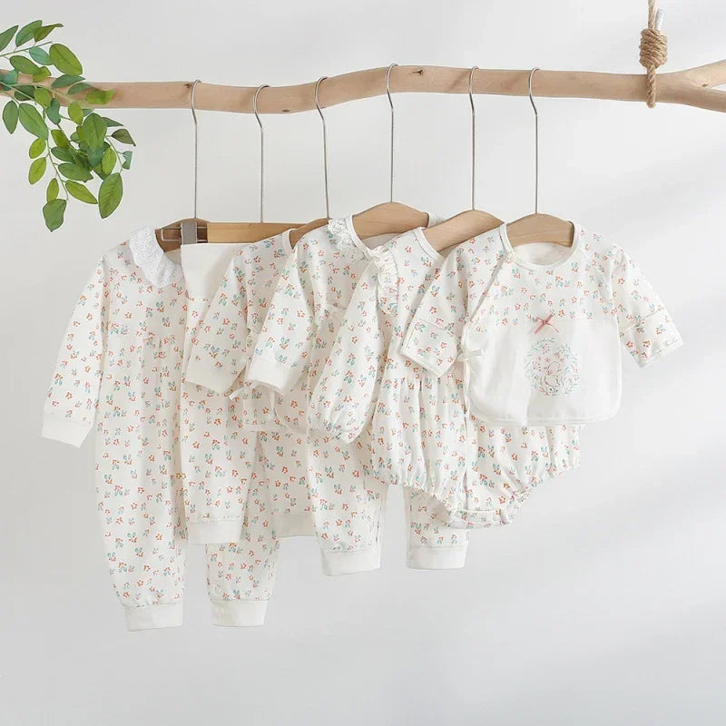 100% Cotton Long Sleeve Wrap Romper - Floral - Bodyfeu