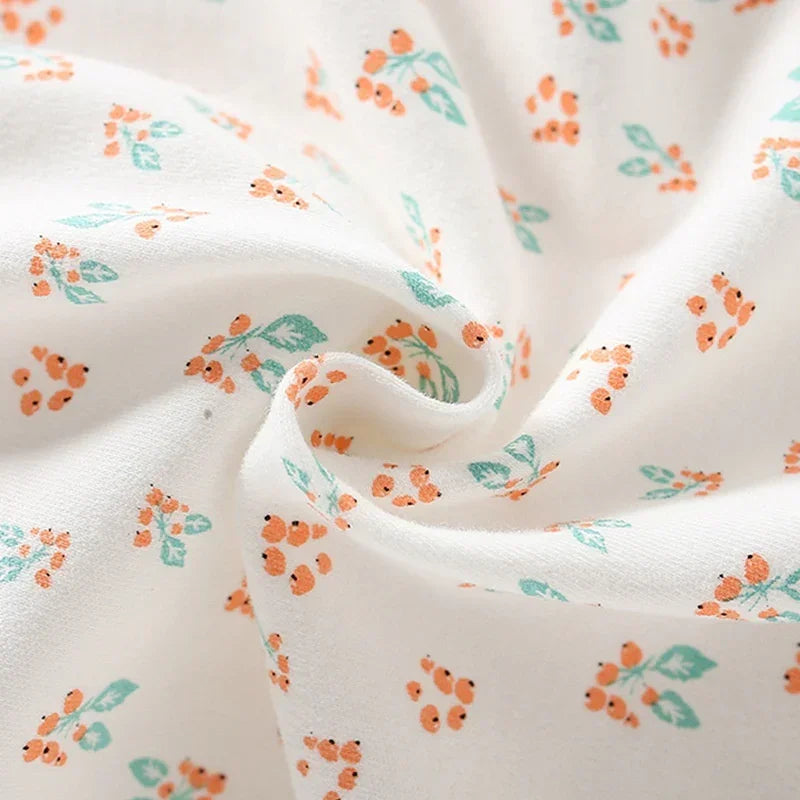 100% Cotton Long Sleeve Wrap Romper - Floral - Bodyfeu