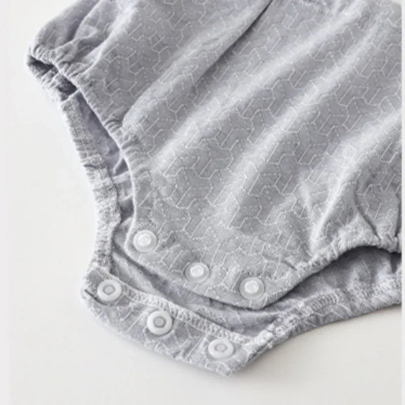 Cotton Short Sleeve Overhead Bodysuit - Brown Bear - Bodyfeu