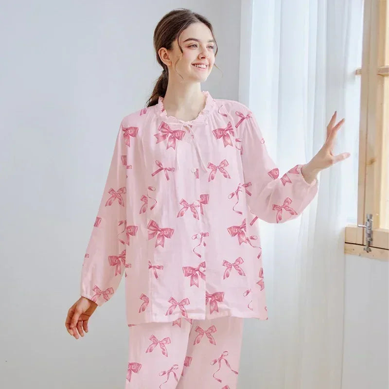 Bodyfeu Muslin Button-Up Maternity & Nursing Pajama - Morning Glory - Bodyfeu