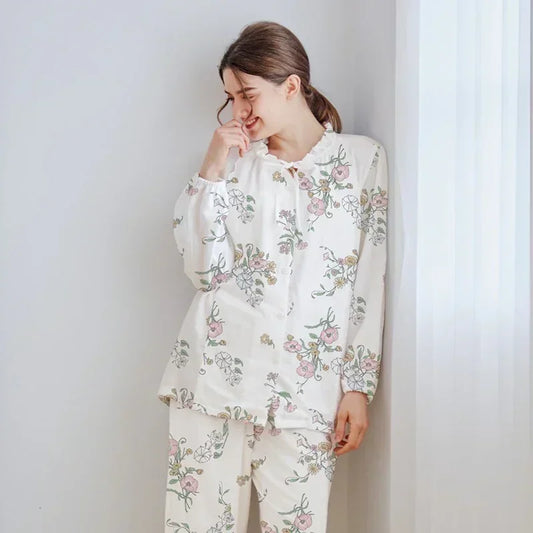 Bodyfeu Muslin Button-Up Maternity & Nursing Pajama - Morning Glory - Bodyfeu
