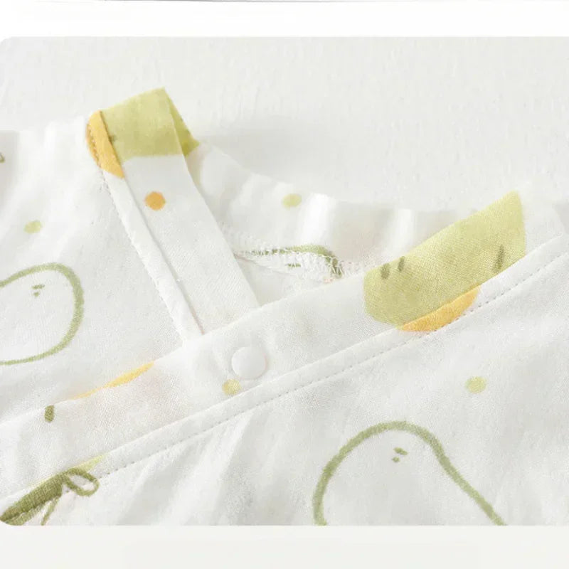 Cotton & Bamboo Muslin Long Sleeve Bodysuit - Sweet Pear - Bodyfeu