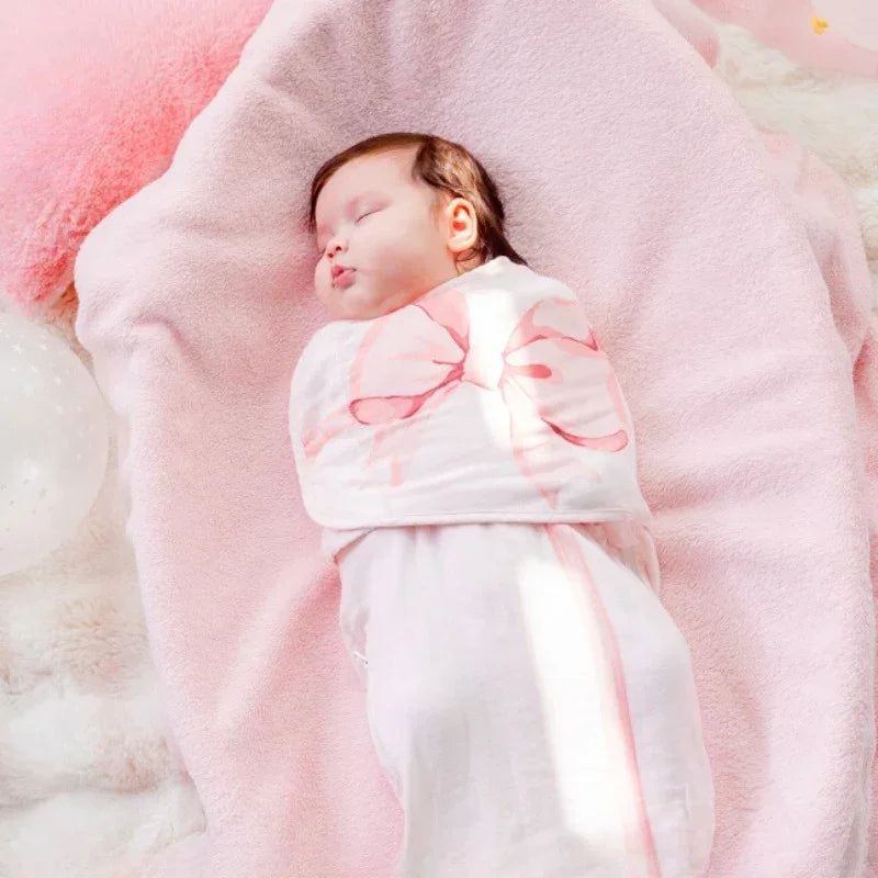 Bodyfeu Muslin Sleep Sack - Blue Adorable Bowknot - Bodyfeu