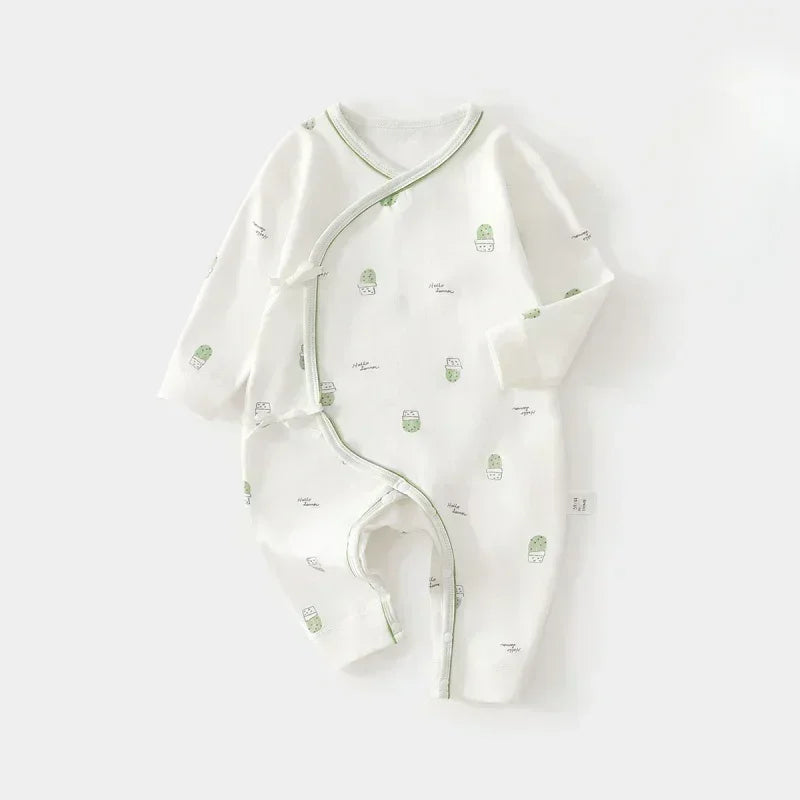 100% Cotton Long Sleeve Romper - Pink Pear - Bodyfeu