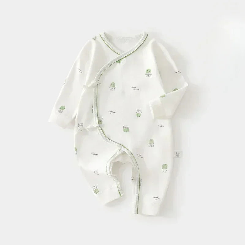 100% Cotton Long Sleeve Romper - Pink Pear - Bodyfeu