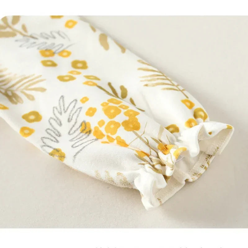 100% Cotton Long Sleeve Floral Romper - Monet Garden - Bodyfeu