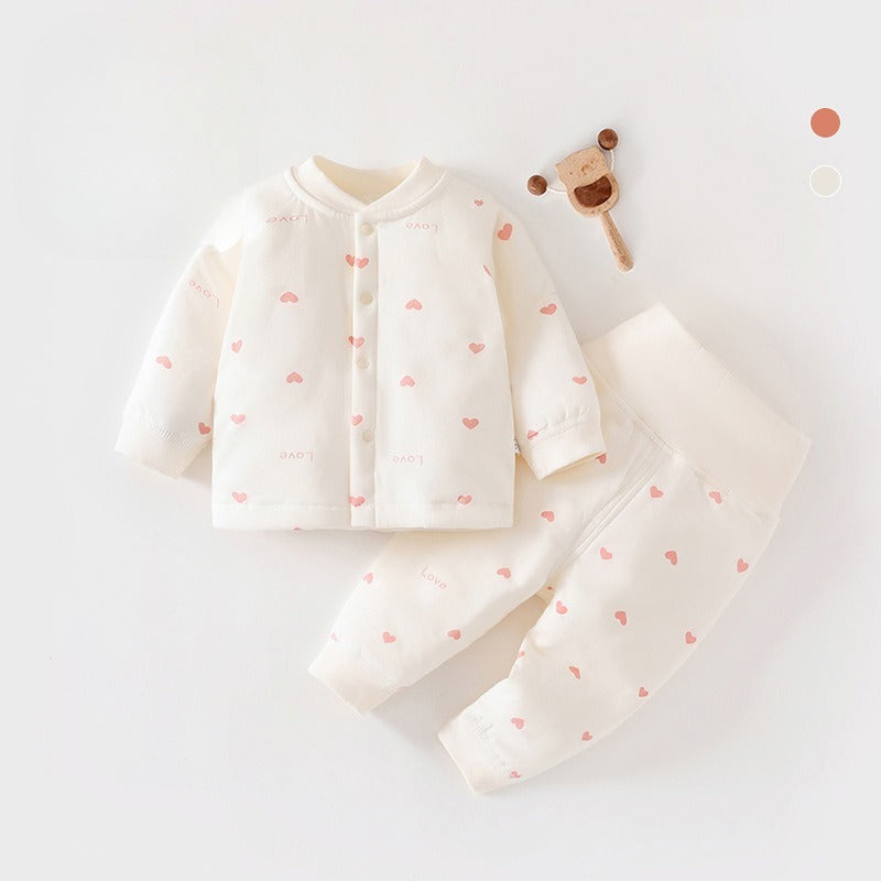 100% Cotton Long Sleeve Quilted Top & Pants Set- Cute Whale
