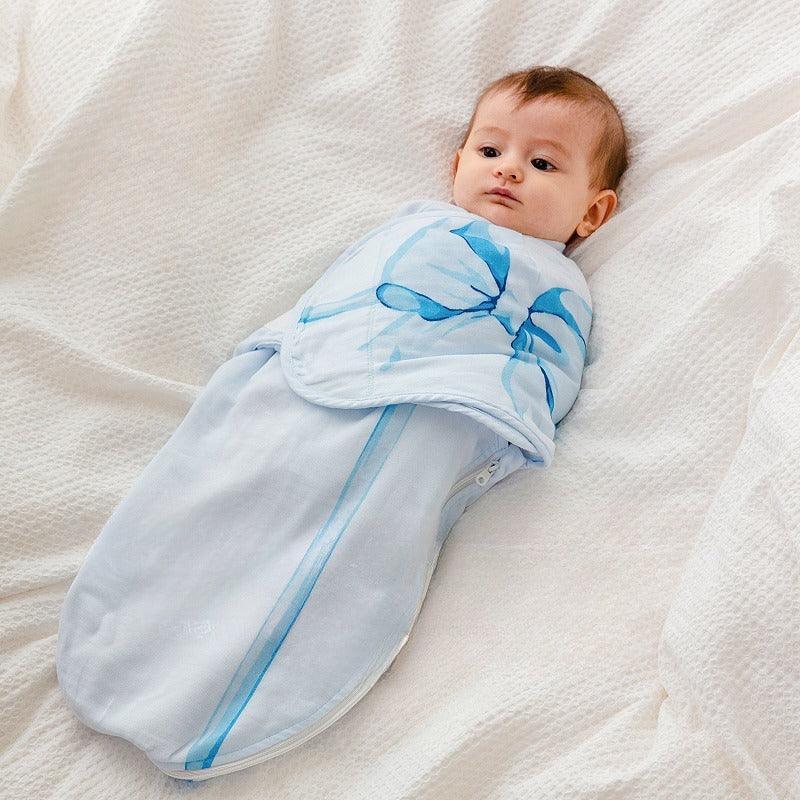 Bodyfeu Muslin Sleep Sack - Blue Adorable Bowknot - Bodyfeu