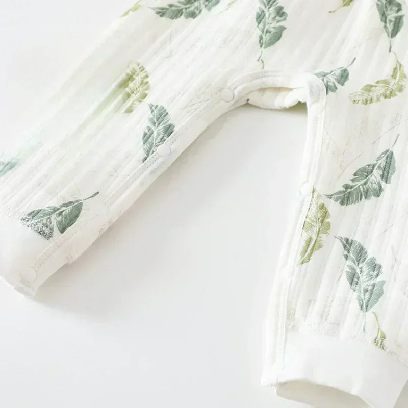 100% Cotton Warm Long Sleeve Long Sleeve Top & Pants Set- Pear - Bodyfeu