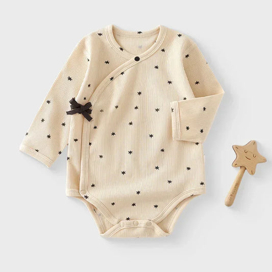 Cotton Long Sleeve Floral Bodysuit - Brown Moon - Bodyfeu