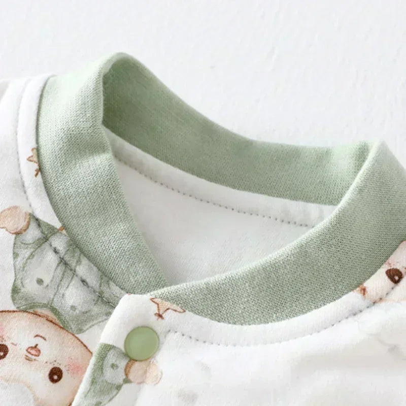 100% Cotton Long Sleeve Quilted Romper - Squirrel - Bodyfeu