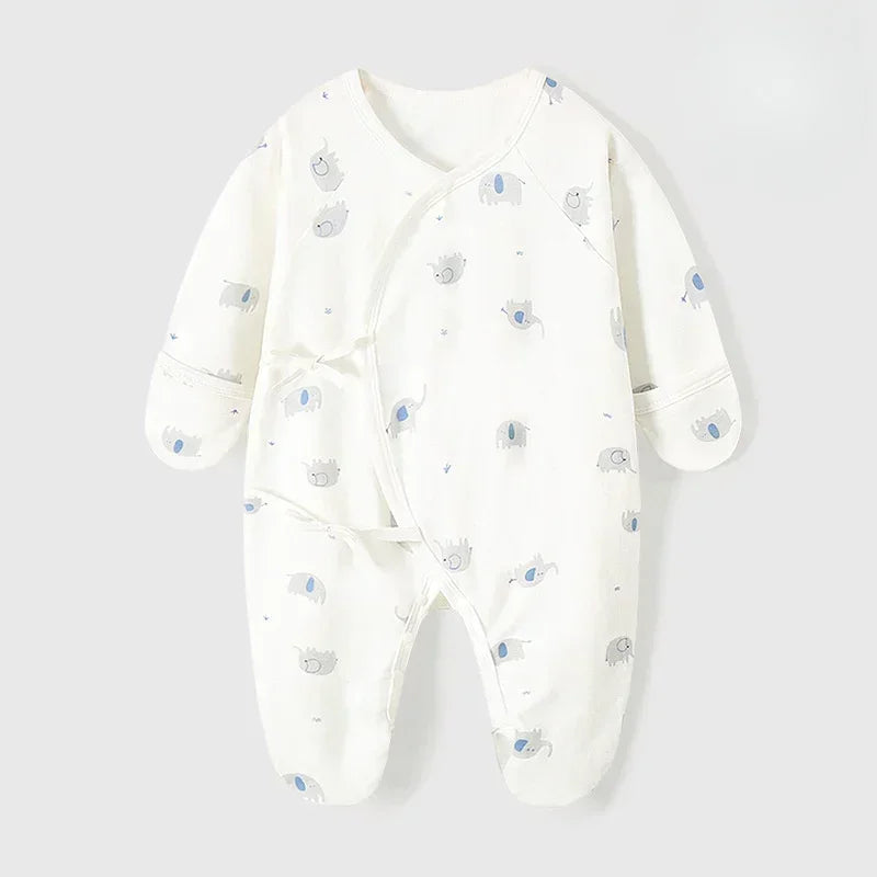 100% Cotton Footed Onesie with Mittens - Planet - Bodyfeu