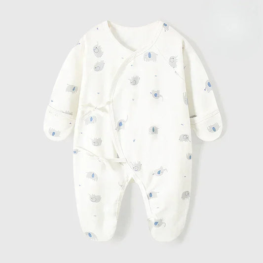 100% Cotton Footed Onesie with Mittens - Planet - Bodyfeu