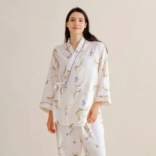 Bodyfeu Muslin Wrap Maternity Pajama Set- Fish - Bodyfeu
