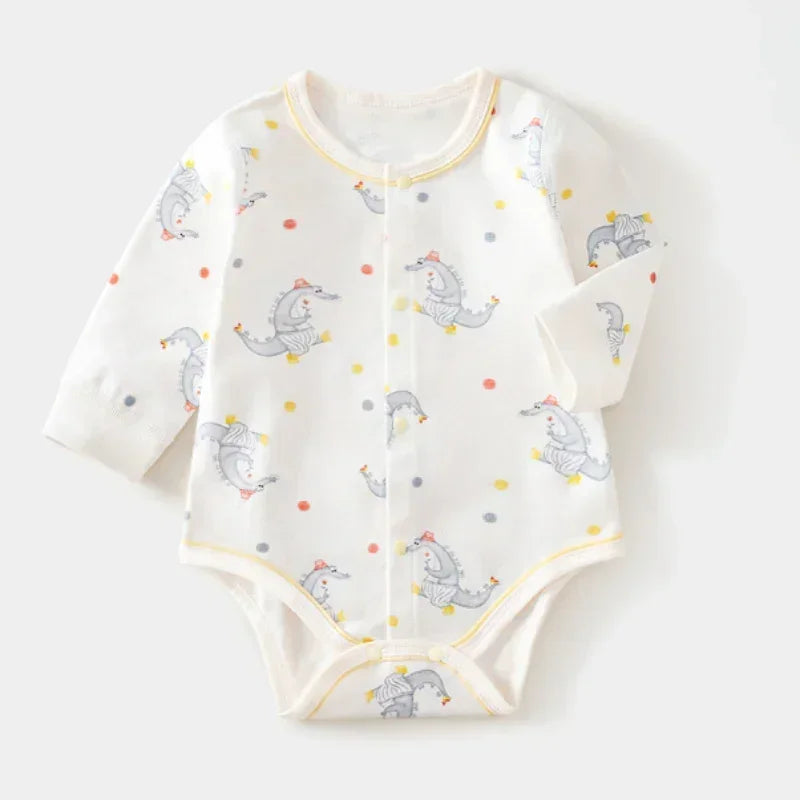 100% Cotton Long Sleeve Bodysuit - Little Crocodile - Bodyfeu