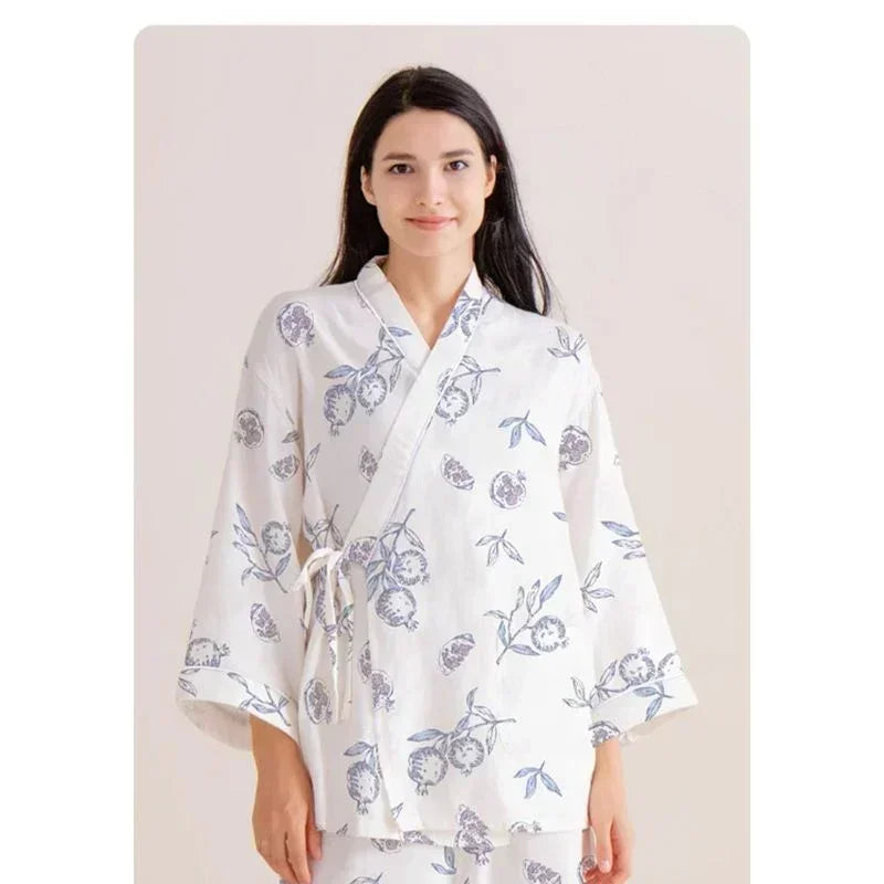 Bodyfeu Muslin Wrap Maternity Pajama Set- Fish - Bodyfeu