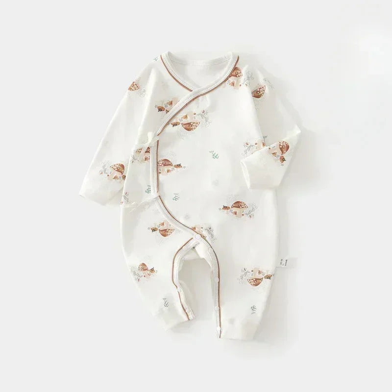 100% Cotton Long Sleeve Romper - Pink Pear - Bodyfeu