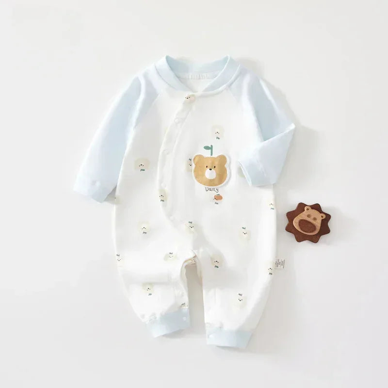 100% Cotton Long Sleeve Romper - Brown Dog - Bodyfeu