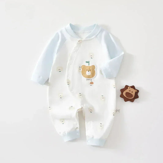 100% Cotton Long Sleeve Romper - Brown Dog - Bodyfeu