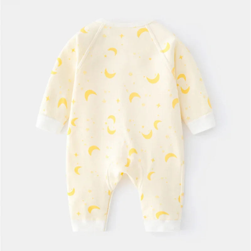 100% Cotton Long Sleeve Romper with Velcro Closure - Tiger - Bodyfeu