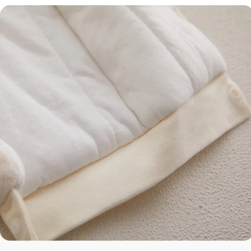 100% Cotton Extra Warm Long Sleeve Quilted Romper - Red Bunny - Bodyfeu