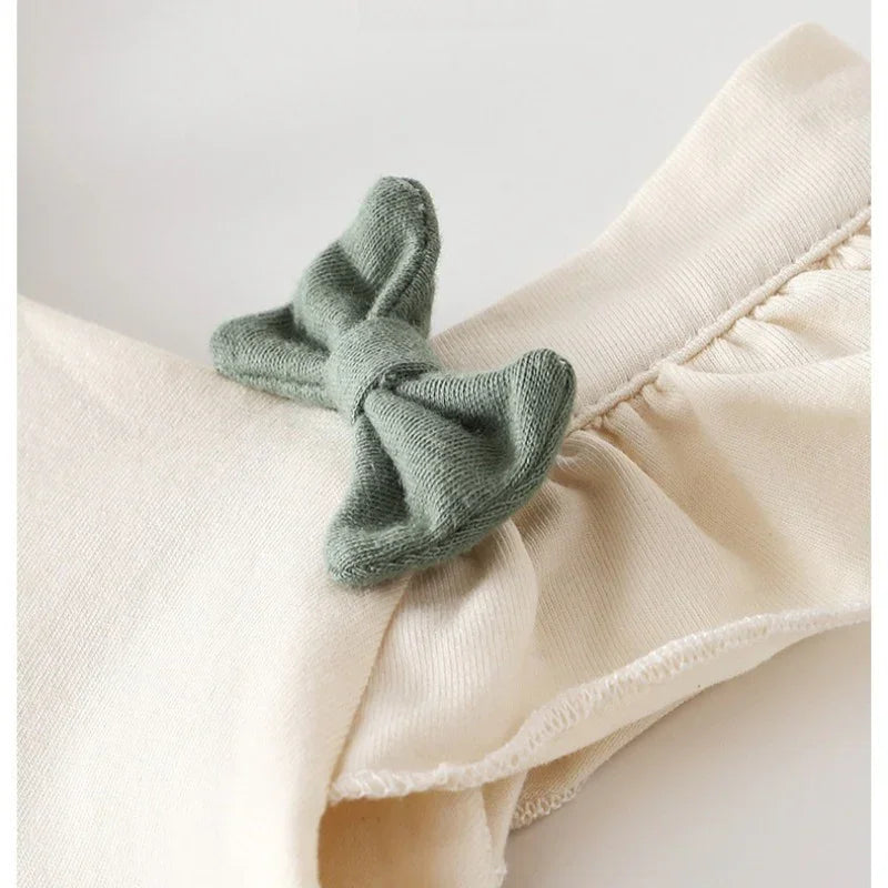 Cotton Flutter-Sleeve Top & Pants Set - Yellow Floral Pants - Bodyfeu