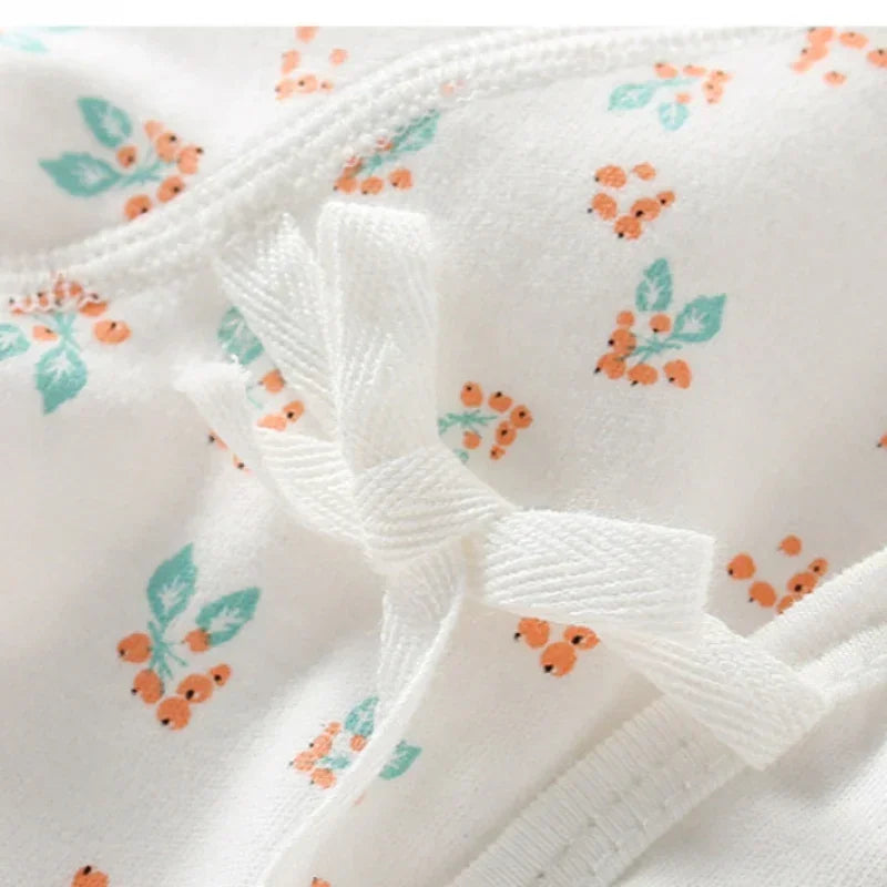 100% Cotton Long Sleeve Wrap Romper - Floral - Bodyfeu