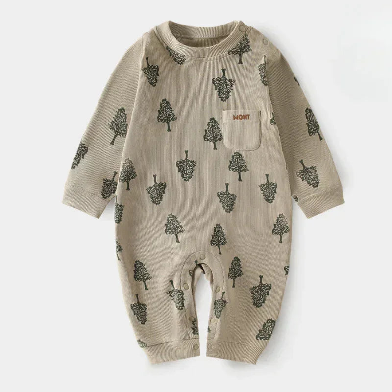 Cotton Long Sleeve Romper - Monster - Bodyfeu