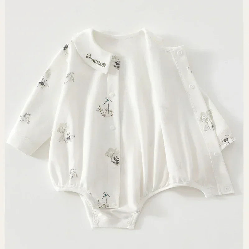 100% Cotton Long Sleeve Bodysuit - Little Crocodile - Bodyfeu
