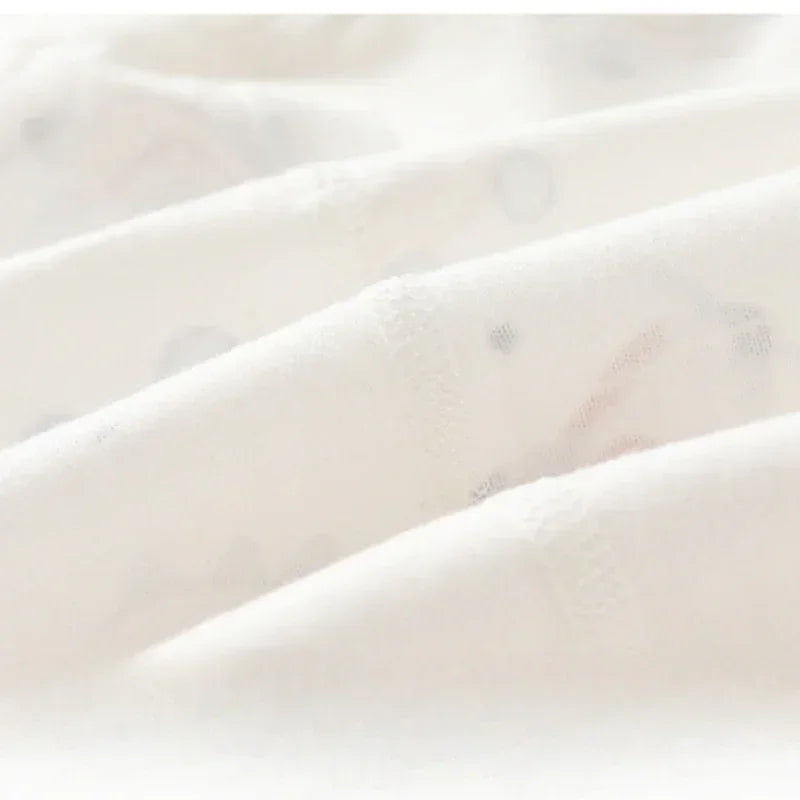 100% Cotton Long Sleeve Bodysuit with Velcro Closure- Adorable Cat - Bodyfeu