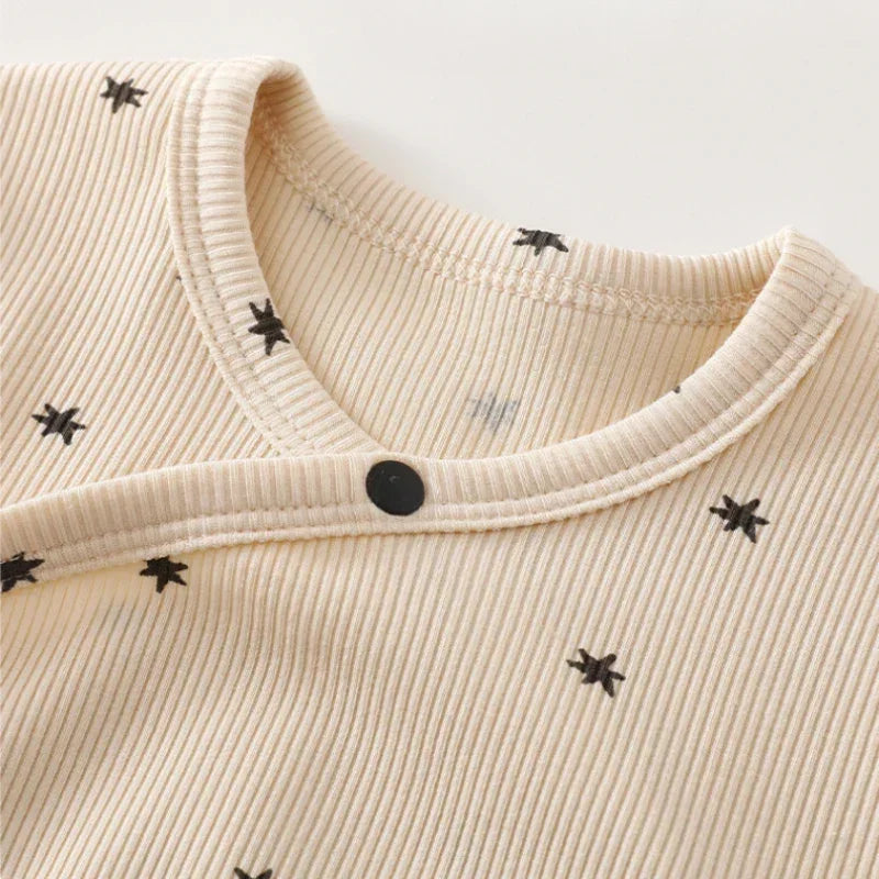 Cotton Long Sleeve Floral Bodysuit - Brown Moon - Bodyfeu