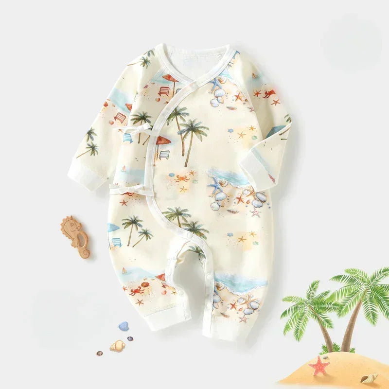 100% Cotton Long Sleeve Romper - Sea World - Bodyfeu