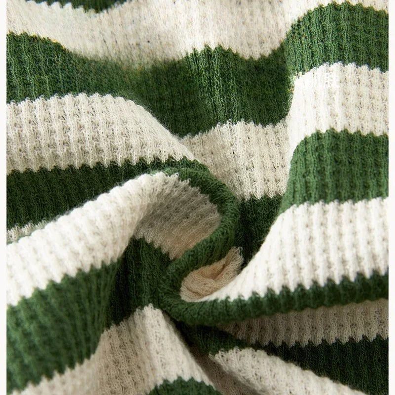 Cotton Sleeveless Overhead Bodysuit - Red Stripe & Bear - Bodyfeu