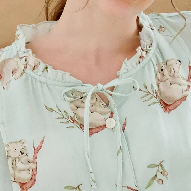 Bodyfeu Muslin Button-Up Maternity & Nursing Pajama - Morning Glory - Bodyfeu