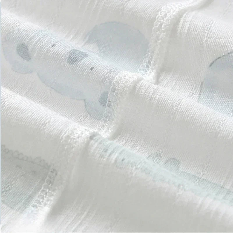 100% Cotton Long Sleeve Snap-Up Romper - Elephant & Flowers - Bodyfeu