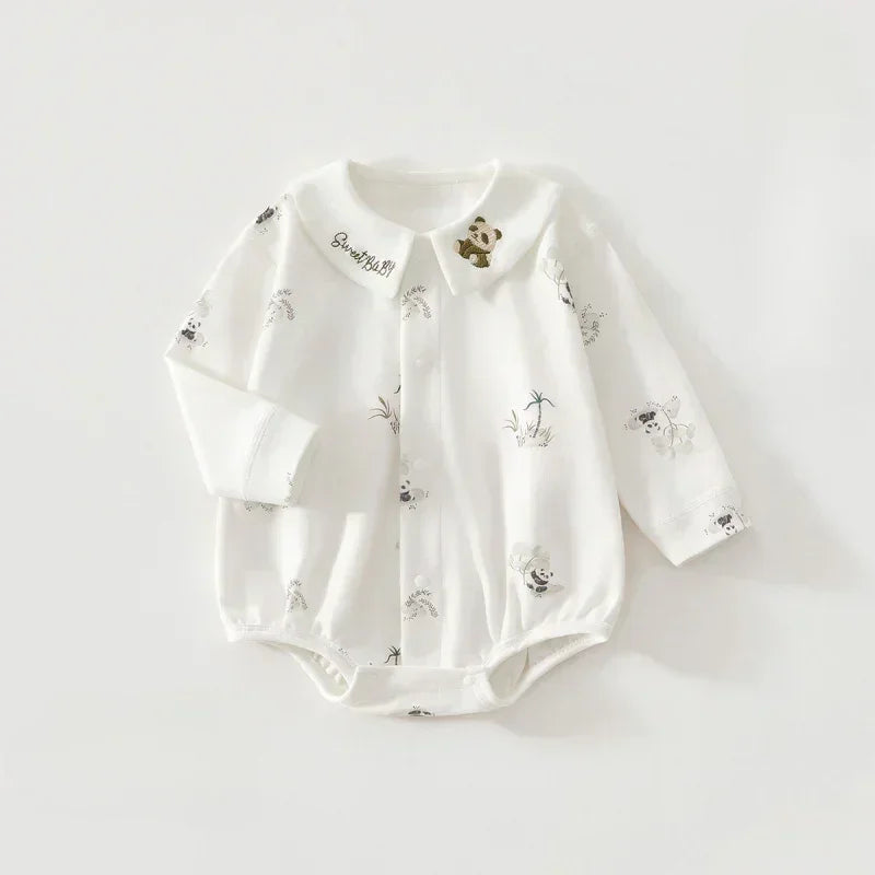 100% Cotton Long Sleeve Bodysuit - Little Crocodile - Bodyfeu