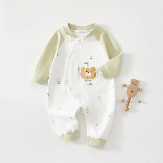 100% Cotton Long Sleeve Romper - Brown Dog - Bodyfeu