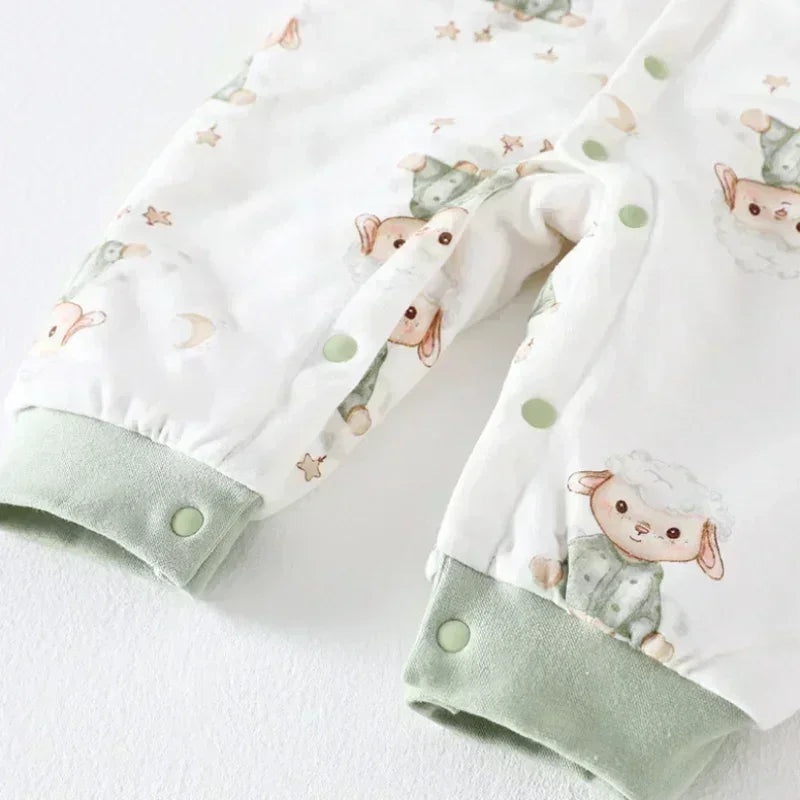 100% Cotton Long Sleeve Quilted Romper - Squirrel - Bodyfeu