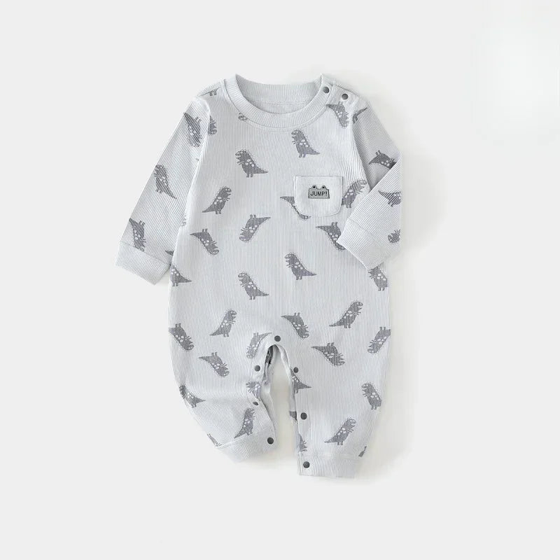 Cotton Long Sleeve Romper - Monster - Bodyfeu