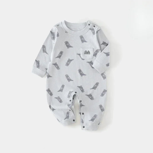 Cotton Long Sleeve Romper - Monster - Bodyfeu