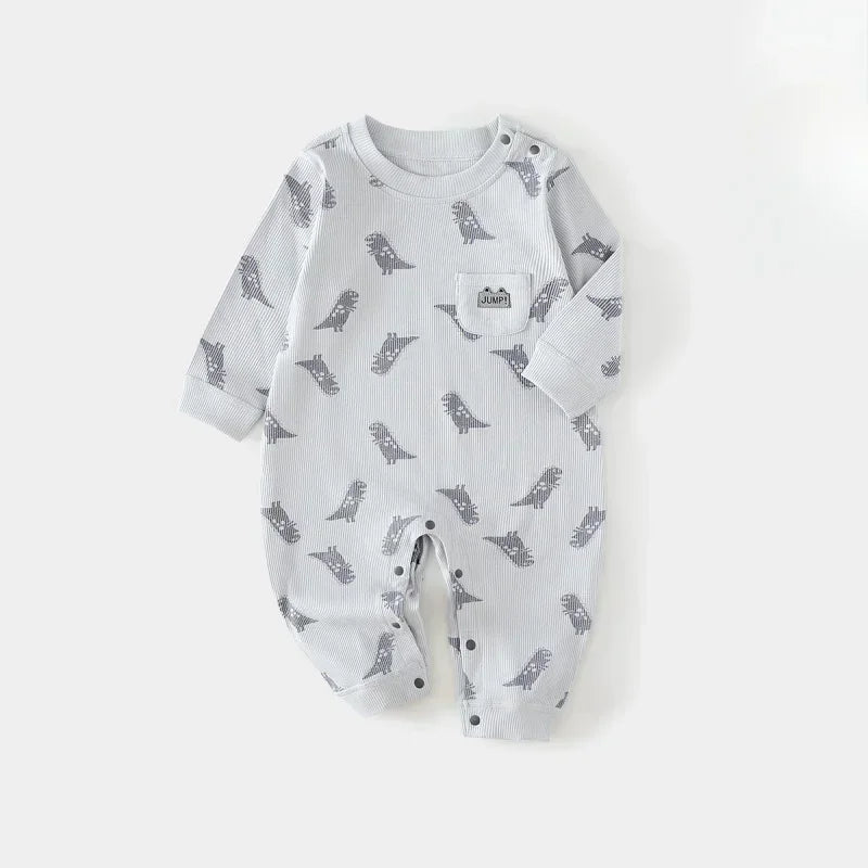 Cotton Long Sleeve Romper - Monster - Bodyfeu