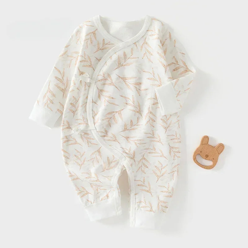 100% Cotton Long Sleeve Kimono Romper - Tree - Bodyfeu