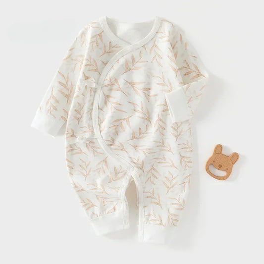 100% Cotton Long Sleeve Kimono Romper - Tree - Bodyfeu