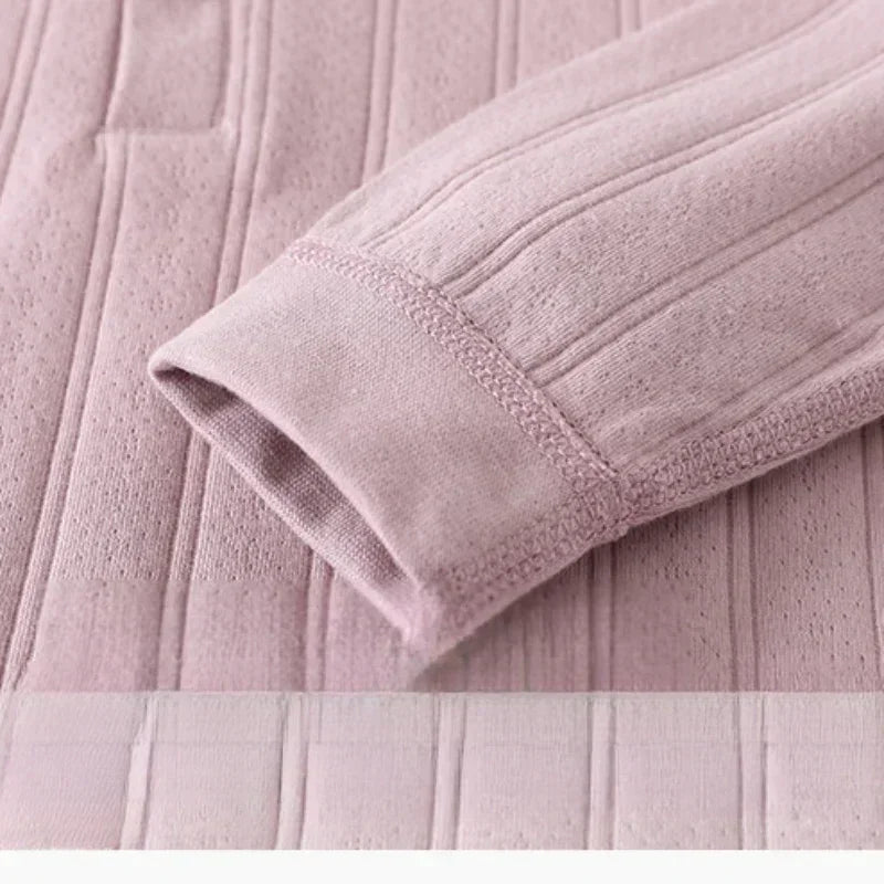 100% Cotton Long Sleeve Top & Pants Set- Brown - Bodyfeu