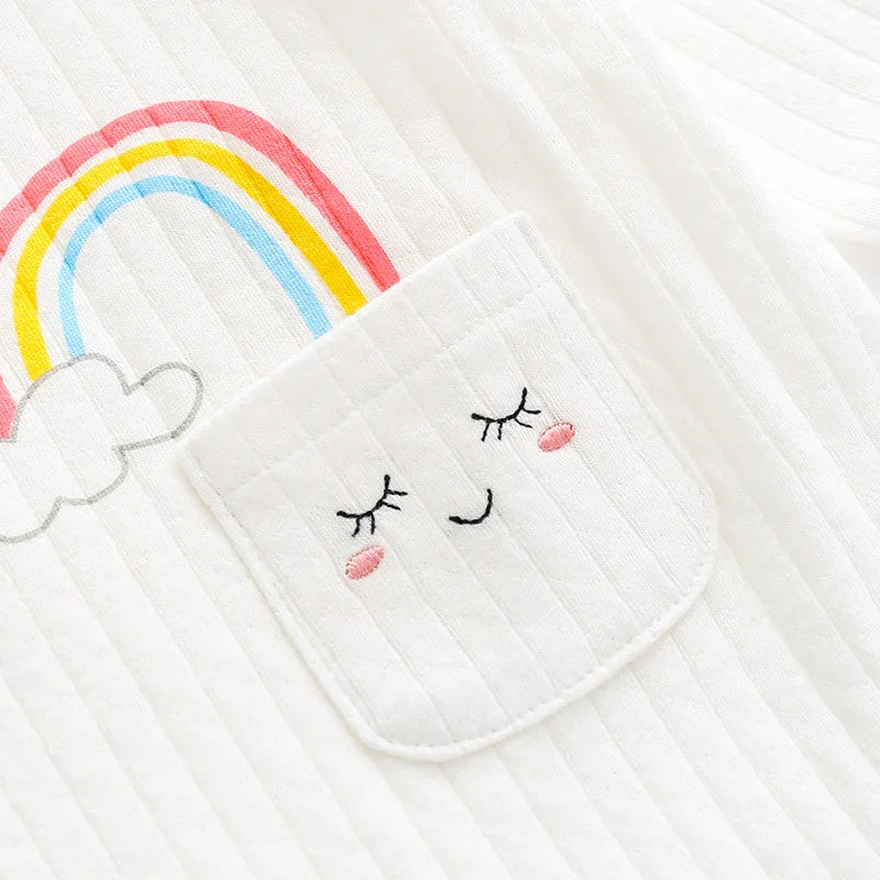 100% Cotton Long Sleeve Romper with Velcro Closure - Tiger - Bodyfeu