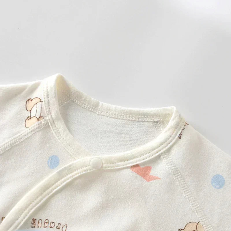 100% Cotton Long Sleeve Kimono Bodysuit - Sika Deer - Bodyfeu