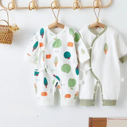 [2-Piece Set] 100% Cotton Long Sleeve Romper - Fruits - Bodyfeu